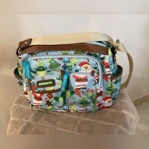 Lily Bloom Christmas Holiday Santa Shoulder Bag